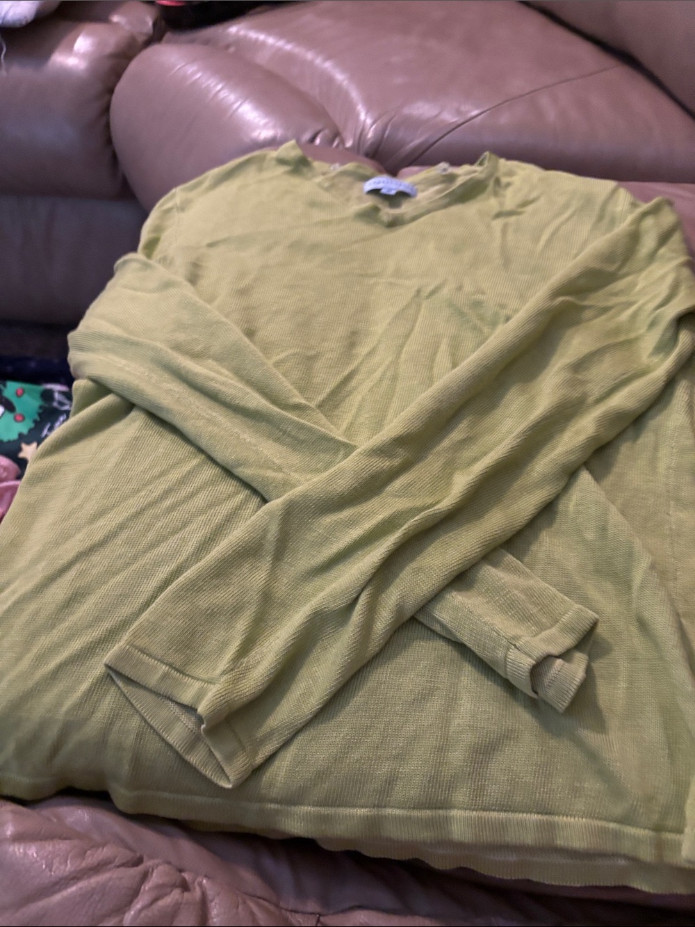 Light Green Women's Lightweight Long-Sleeve Top